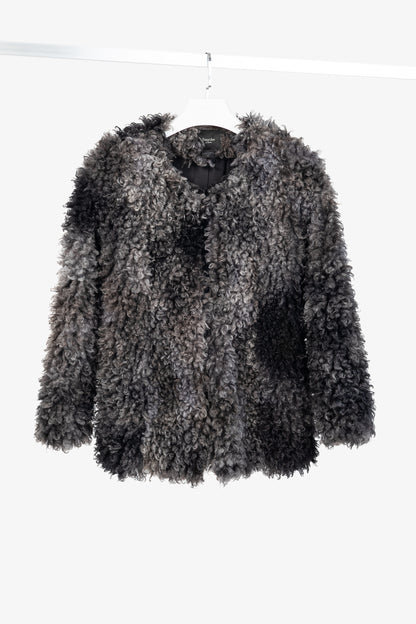 Smythe Chubby Grey Melange Faux Fur Jacket