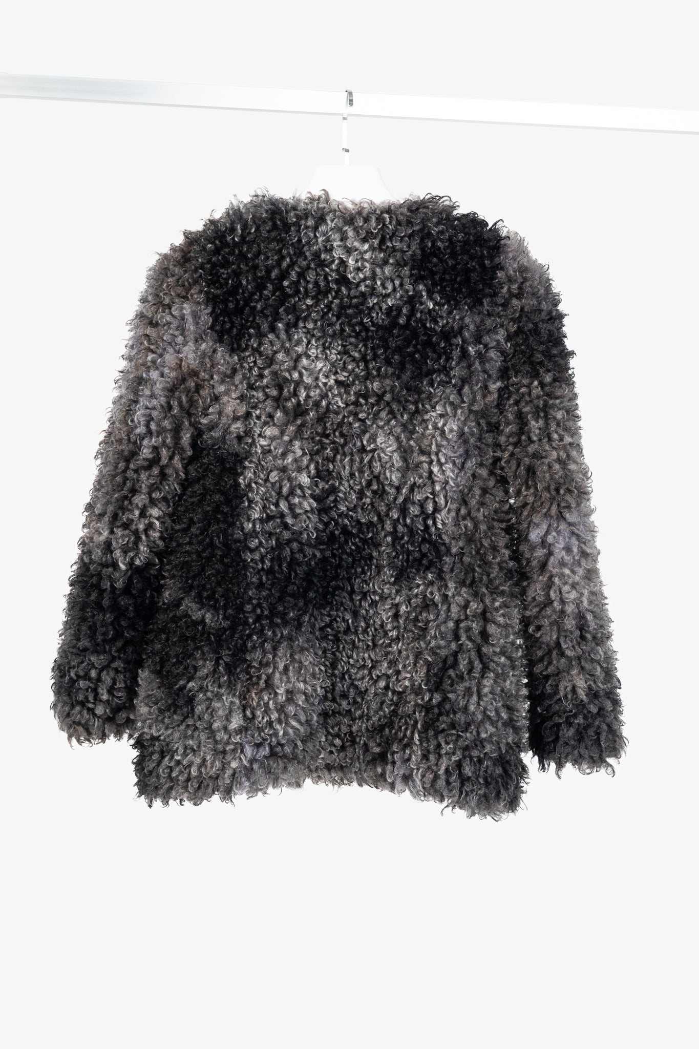 Smythe Chubby Grey Melange Faux Fur Jacket