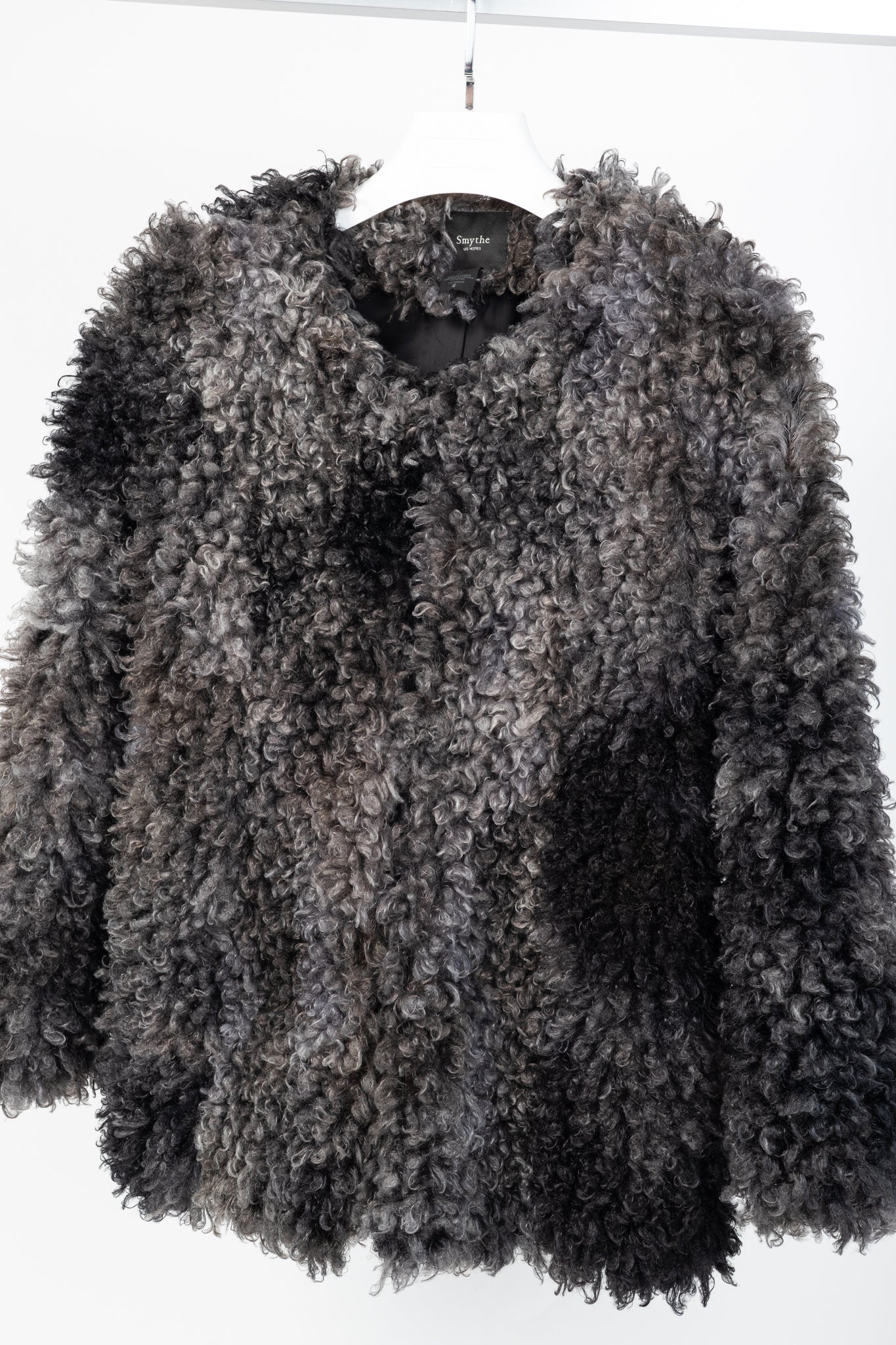 Smythe Chubby Grey Melange Faux Fur Jacket