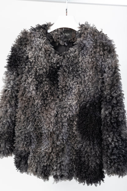 Smythe Chubby Grey Melange Faux Fur Jacket