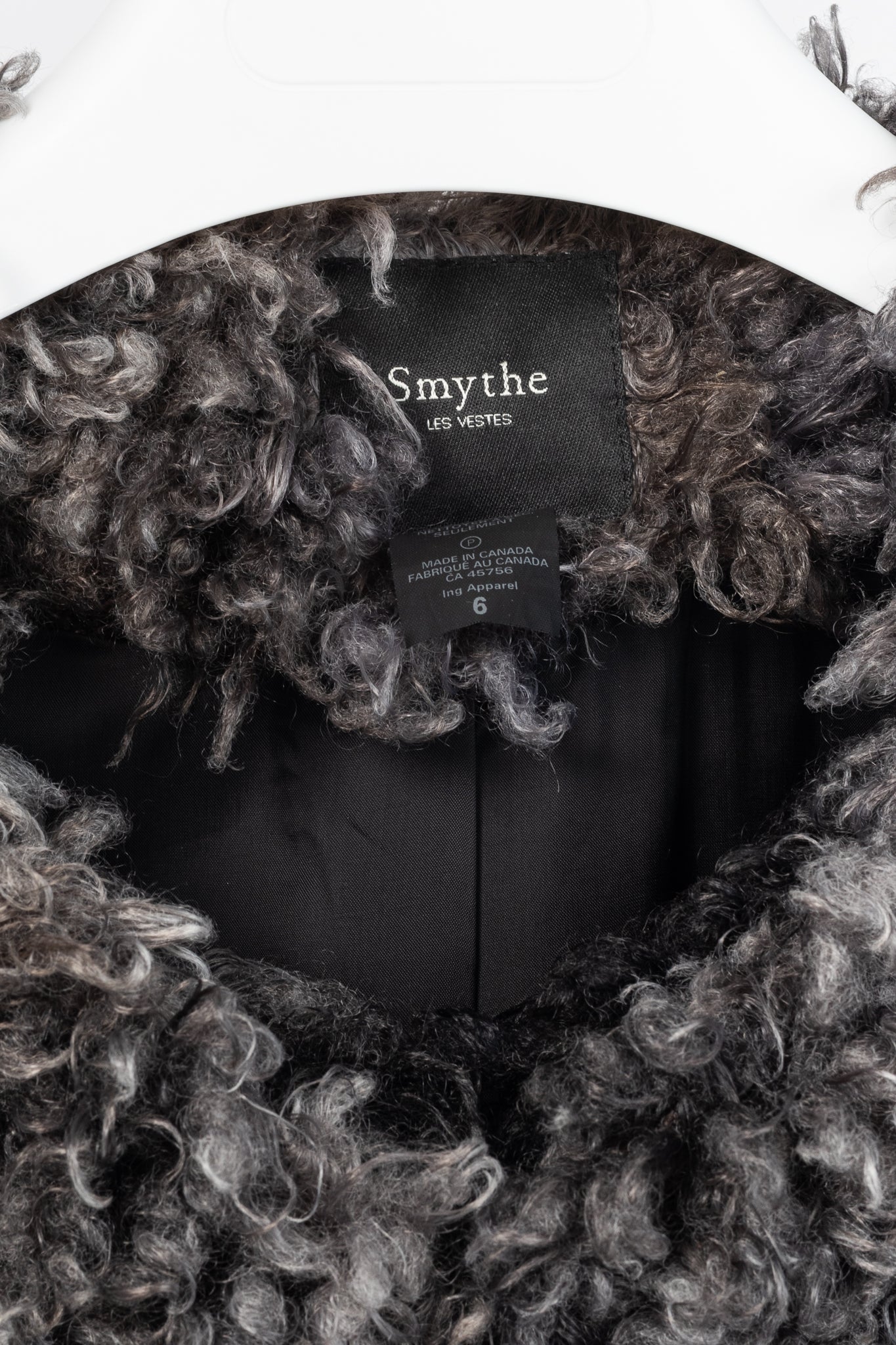 Smythe Chubby Grey Melange Faux Fur Jacket