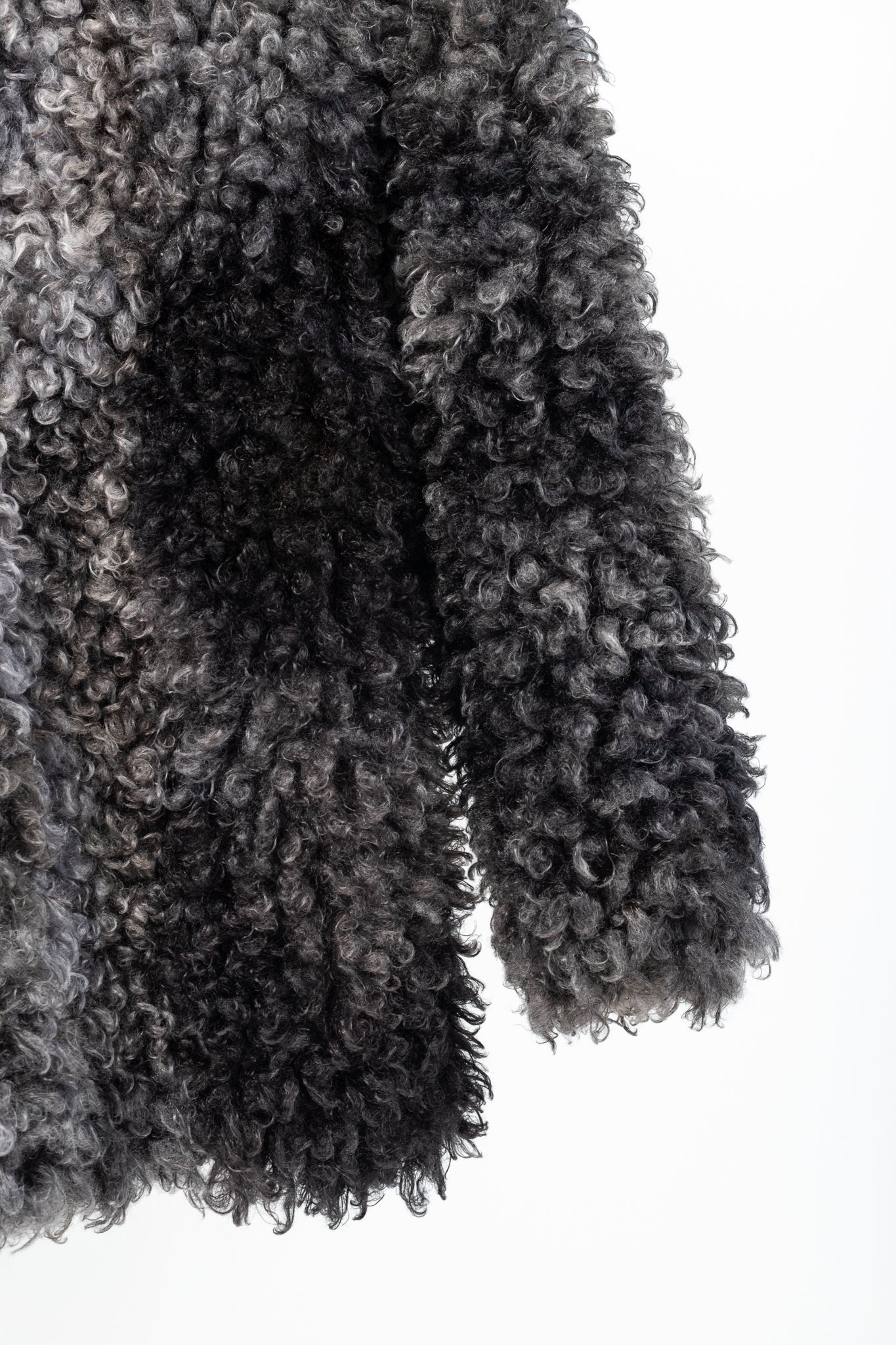 Smythe Chubby Grey Melange Faux Fur Jacket