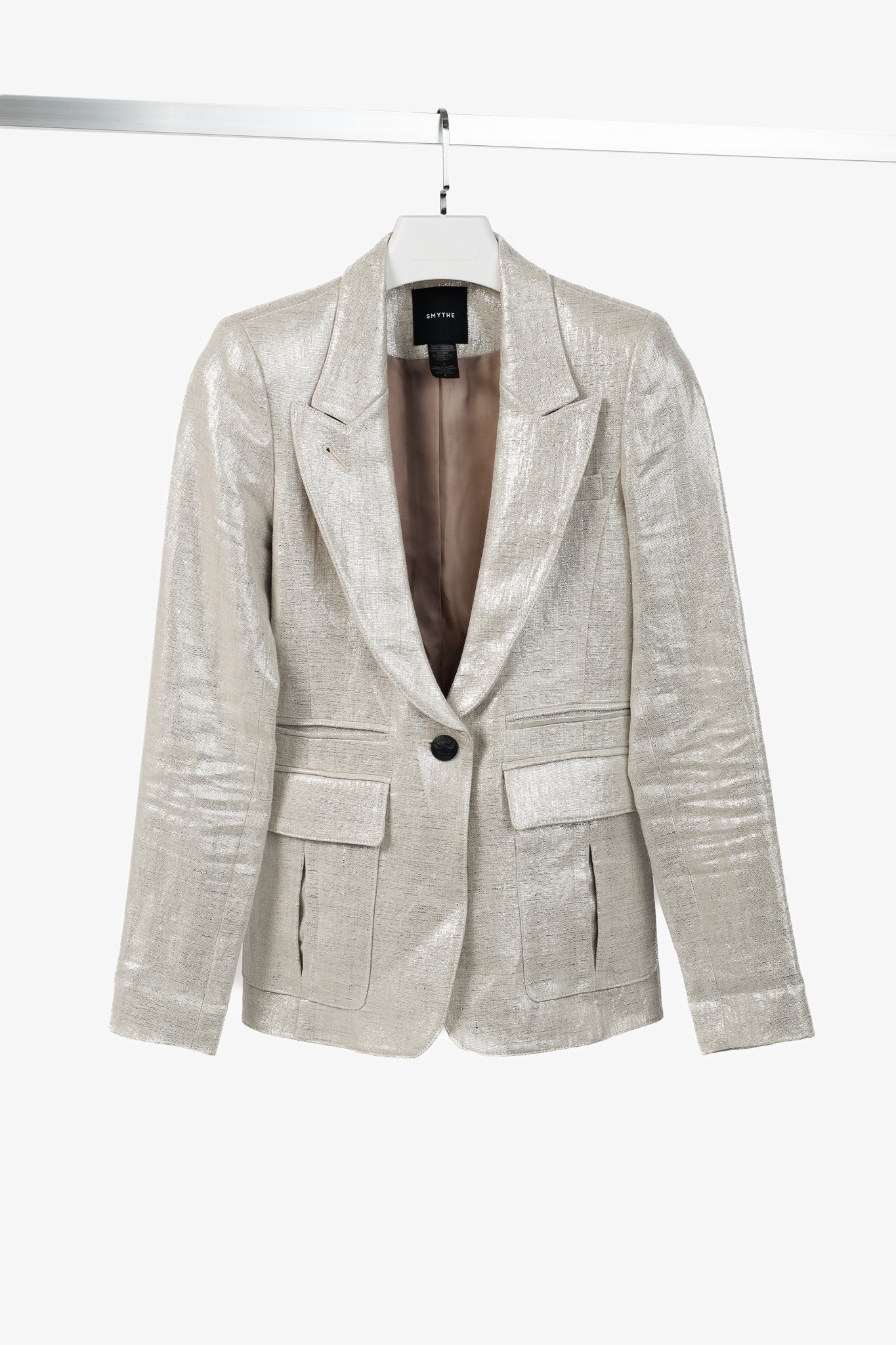 Smythe Spring 2020 Pewter Peaked Lapel Blazer