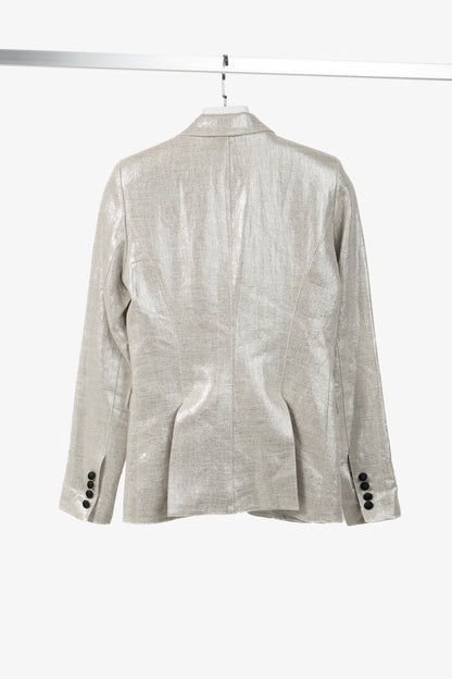 Smythe Spring 2020 Pewter Peaked Lapel Blazer