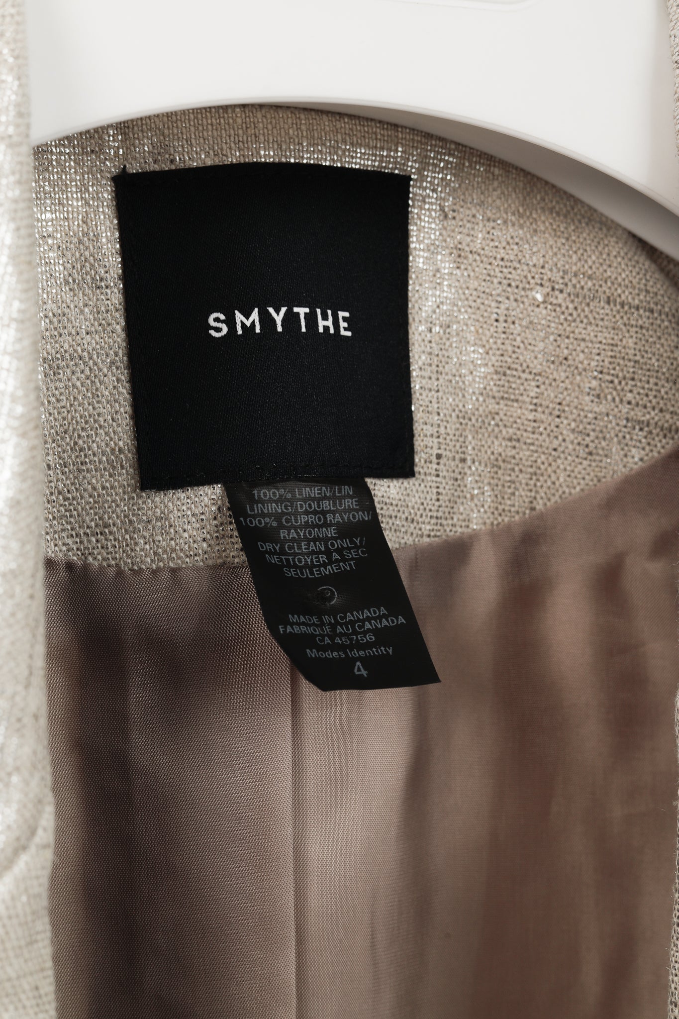 Smythe Spring 2020 Pewter Peaked Lapel Blazer