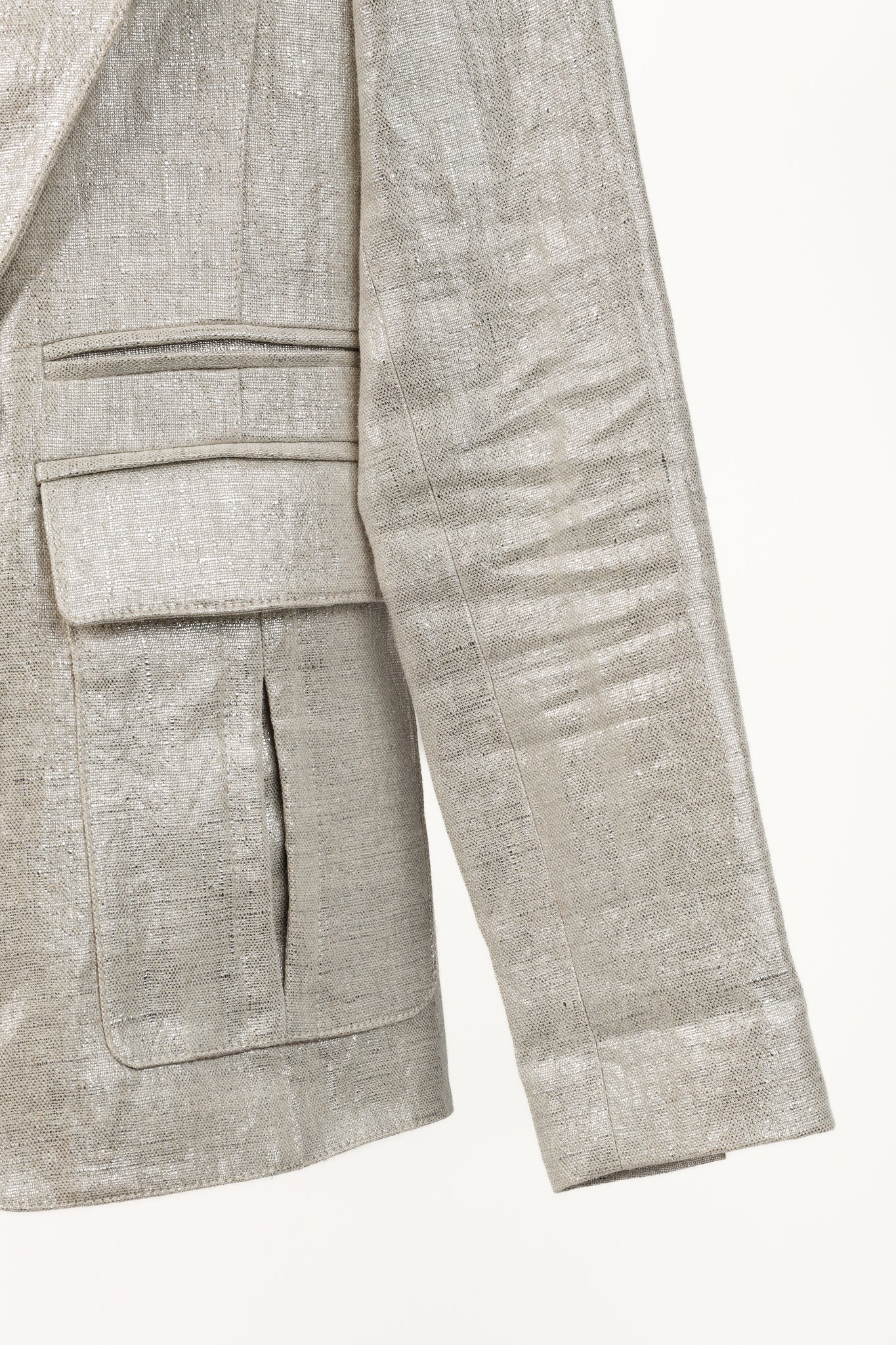 Smythe Spring 2020 Pewter Peaked Lapel Blazer