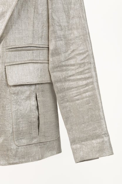 Smythe Spring 2020 Pewter Peaked Lapel Blazer