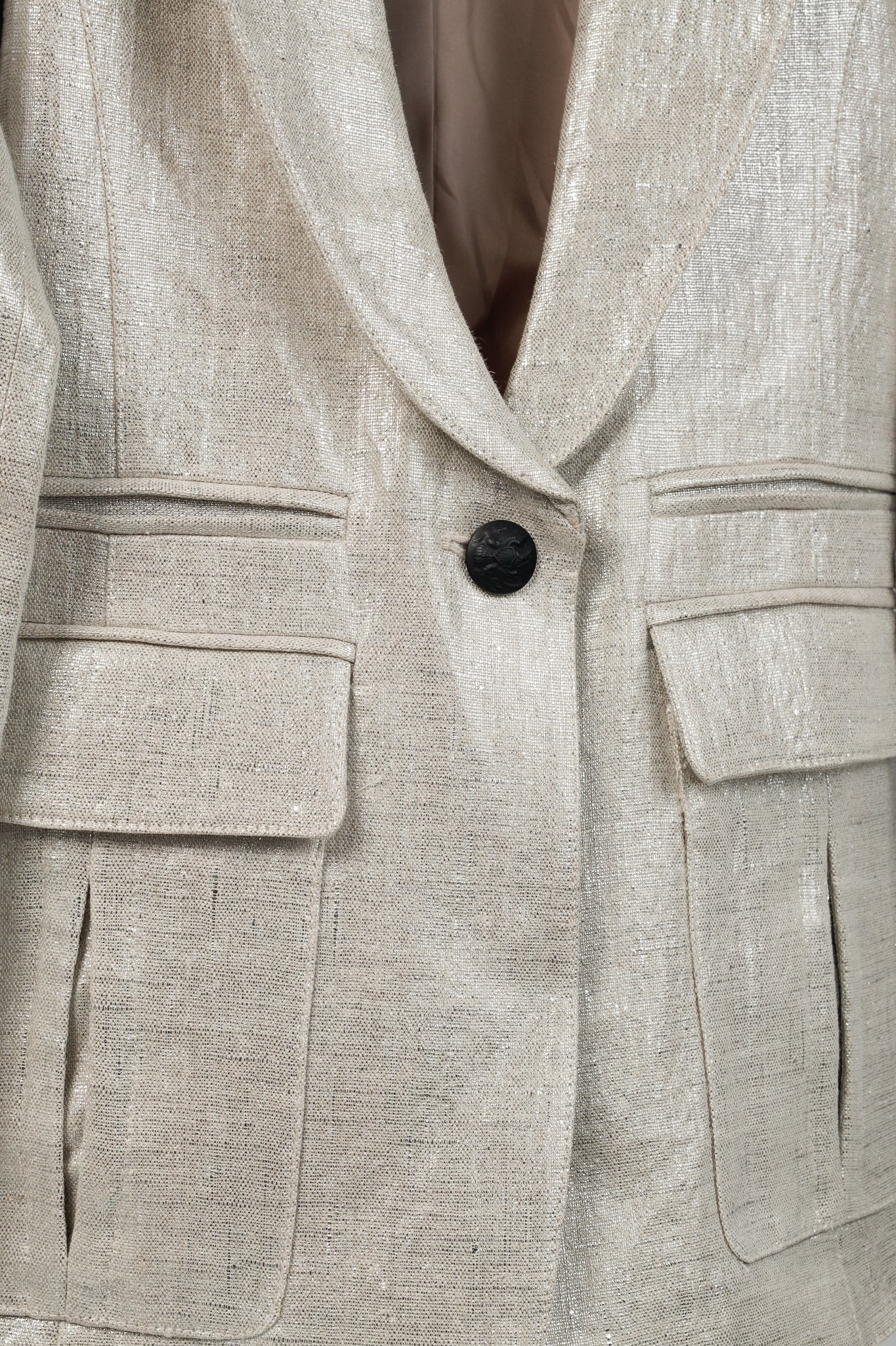Smythe Spring 2020 Pewter Peaked Lapel Blazer