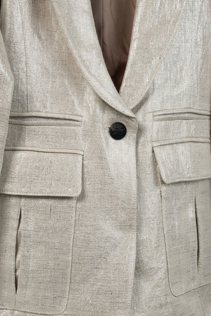 Smythe Spring 2020 Pewter Peaked Lapel Blazer