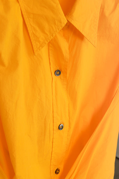 Sofie D'Hoore Orange Button Up Tie Front Shirt
