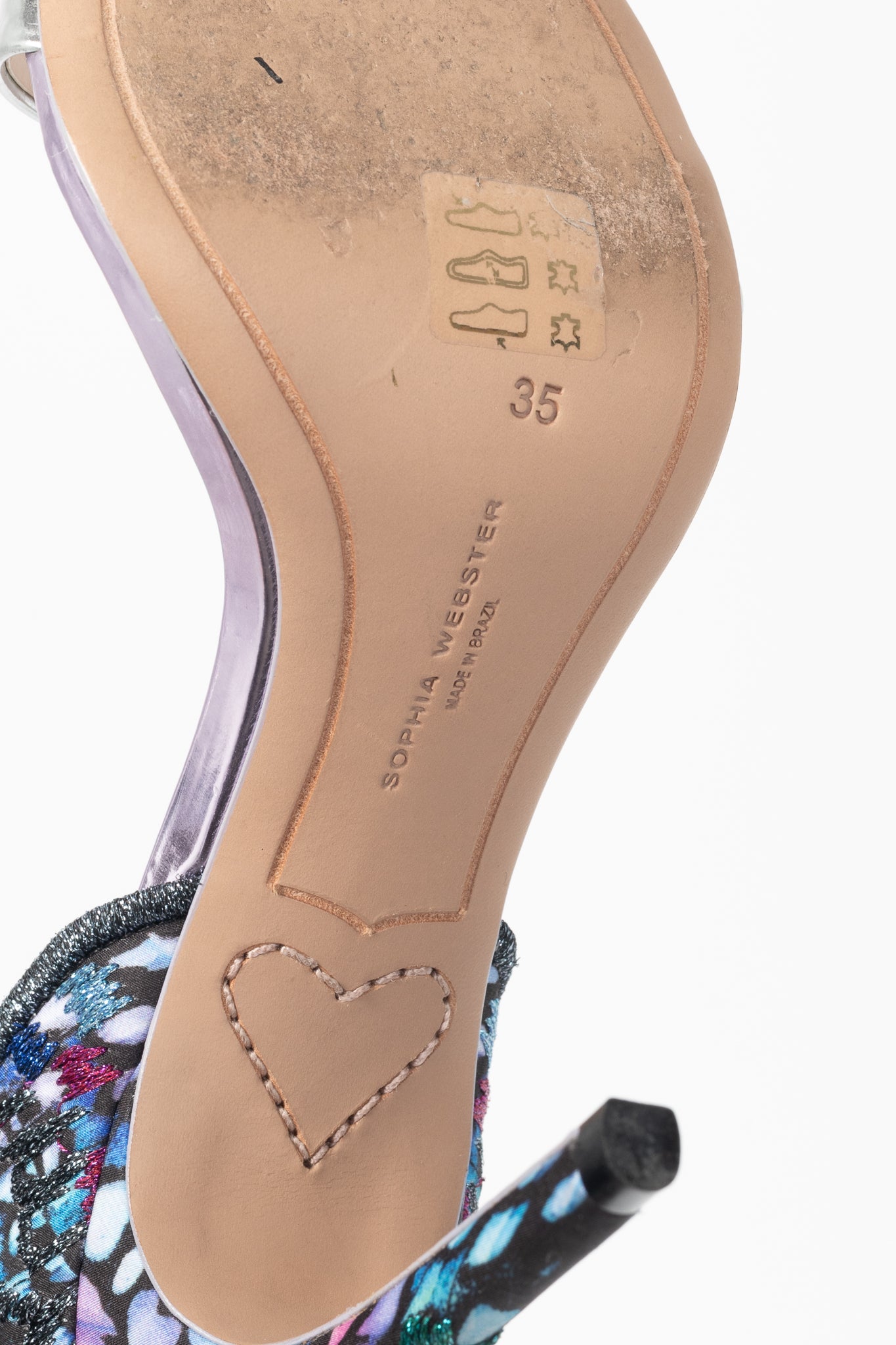 Sophia Webster Chiara Embroidery "Silver & Blue" Butterfly Sandals