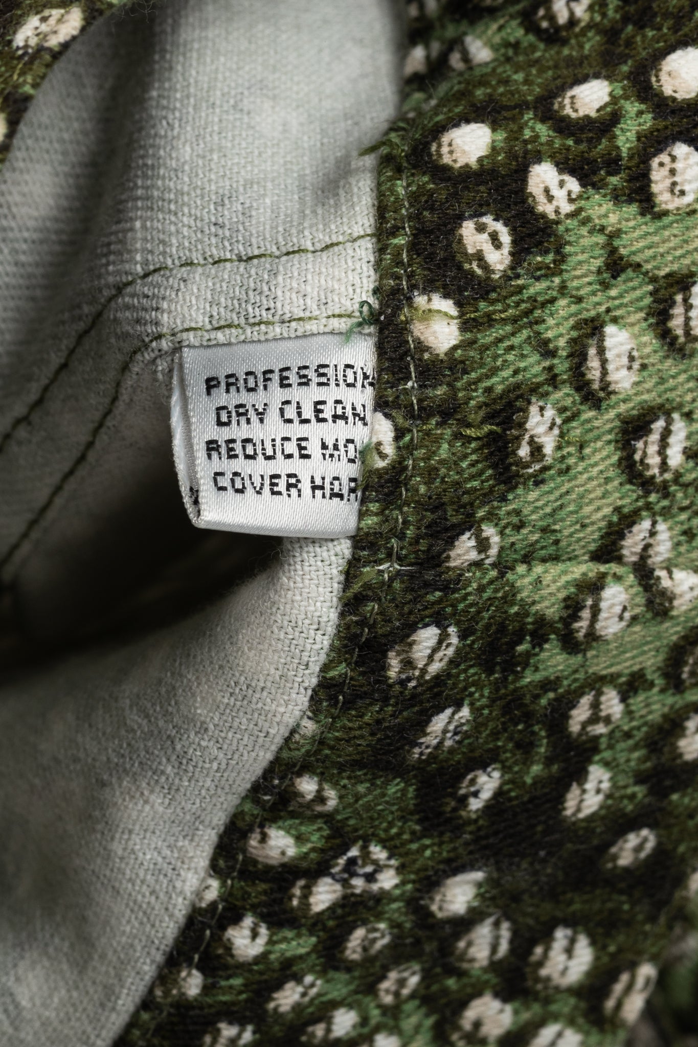 St. John Sport Green Dot-Print Cropped Denim Jacket