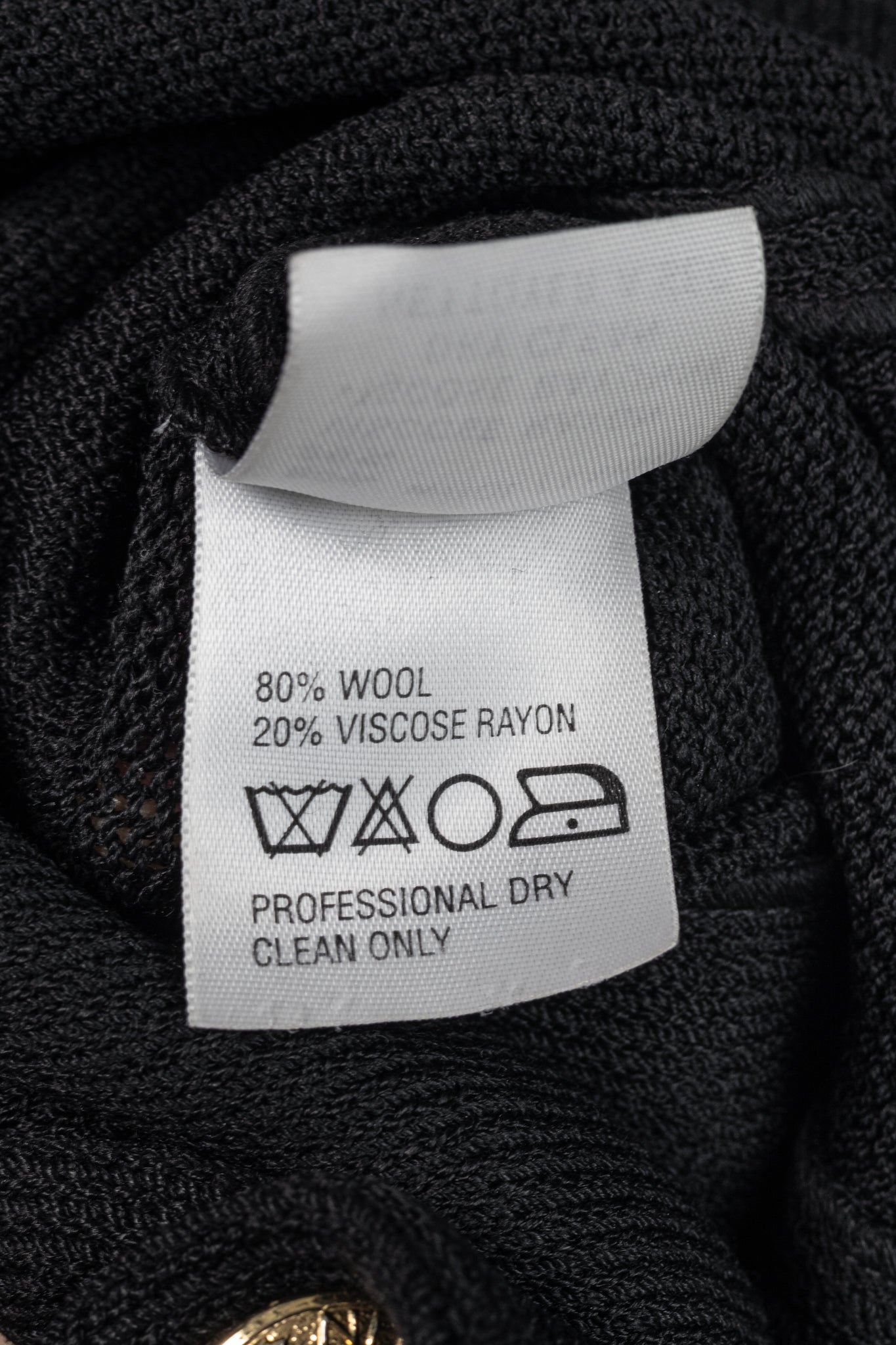 St. John Collection Vintage Black Wool-Knit Short-Sleeve Blazer