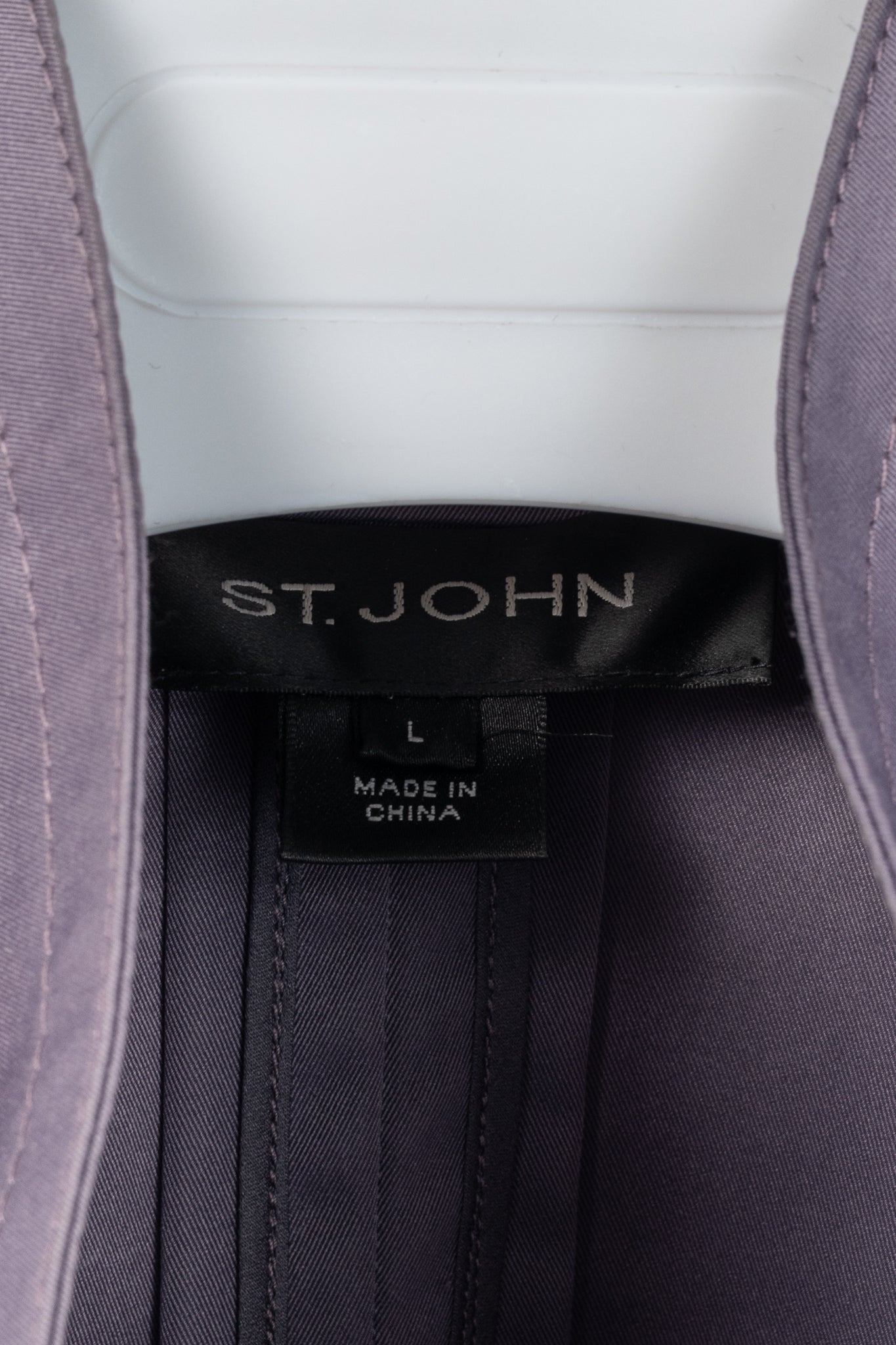 St. John PF/12 Purple Mock-Neck Blouson Jacket