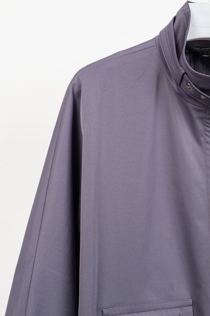 St. John PF/12 Purple Mock-Neck Blouson Jacket
