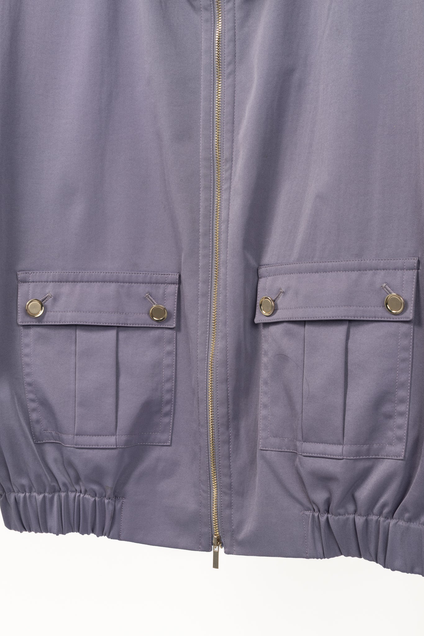 St. John PF/12 Purple Mock-Neck Blouson Jacket