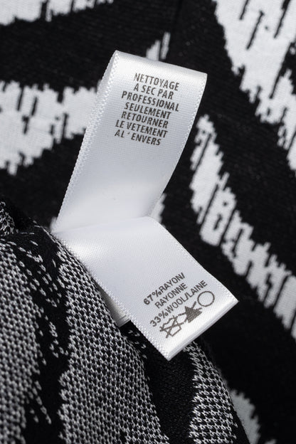 St. John PF19 Zebra-Jacquard Wool-Knit Dress