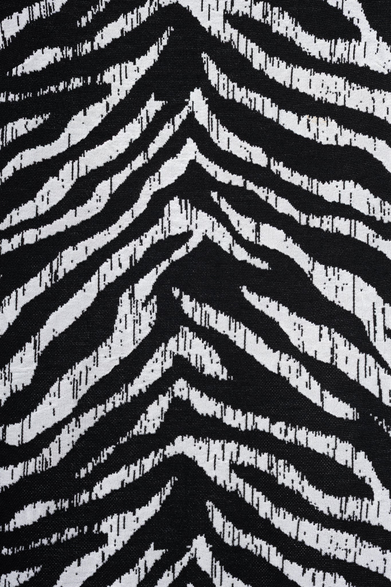 St. John PF19 Zebra-Jacquard Wool-Knit Dress
