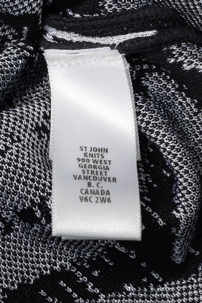 St. John PF19 Zebra-Jacquard Wool-Knit Dress