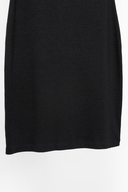St. John Caviar AW16 Black Wool-Blend Knit Sleeveless Dress