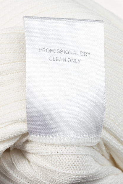 STAUD Shoko Tan & White Colourblock Sweater Dress
