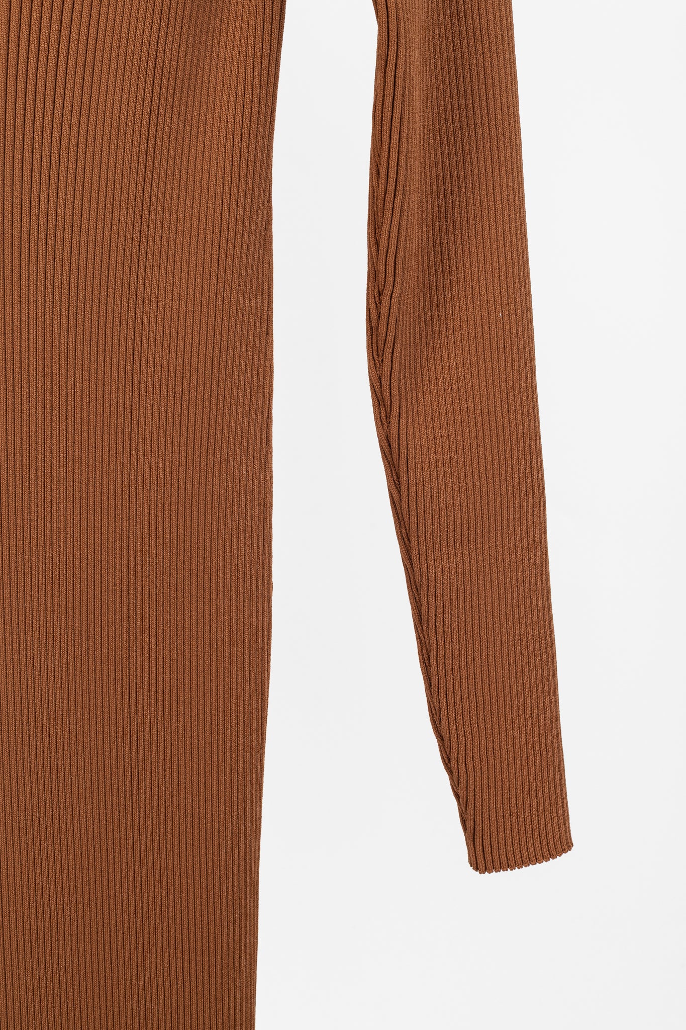 STAUD Shoko Tan & White Colourblock Sweater Dress