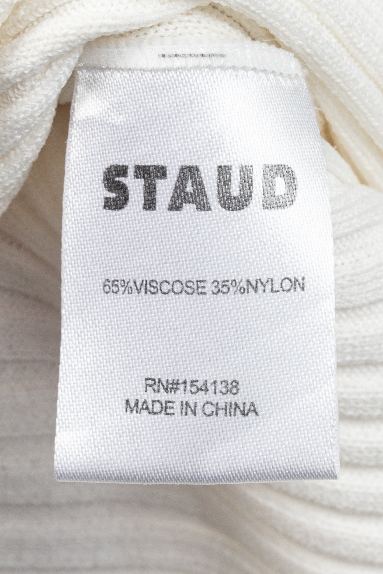STAUD Shoko Tan & White Colourblock Sweater Dress