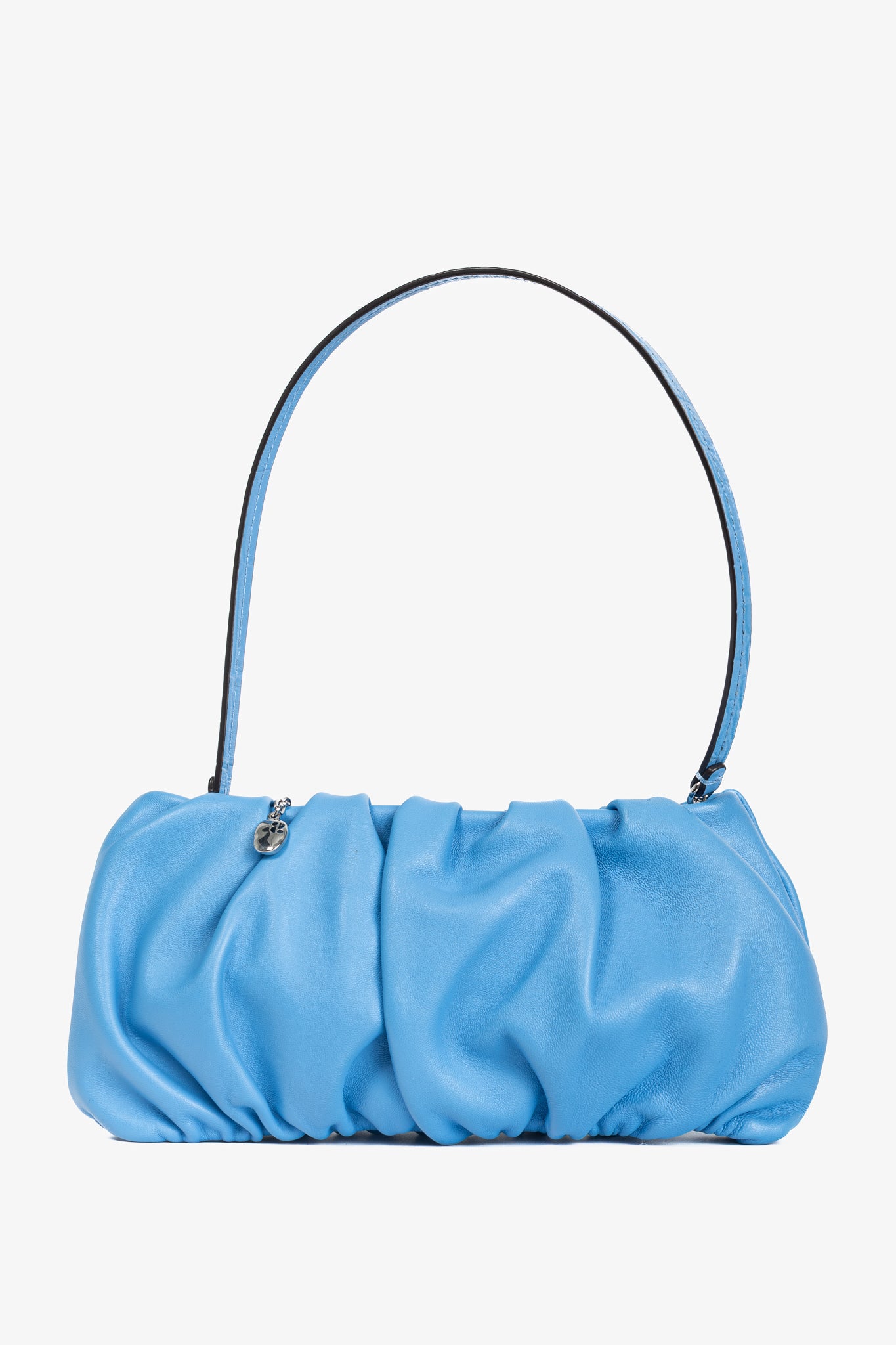 STAUD Bean Marine Ruched-Leather Convertible Mini Bag