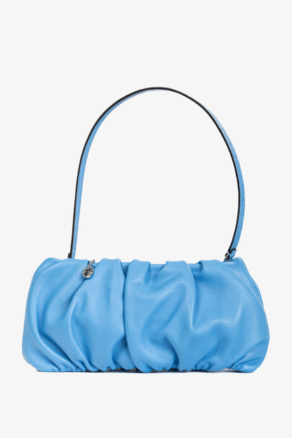 STAUD Bean Marine Ruched-Leather Convertible Mini Bag