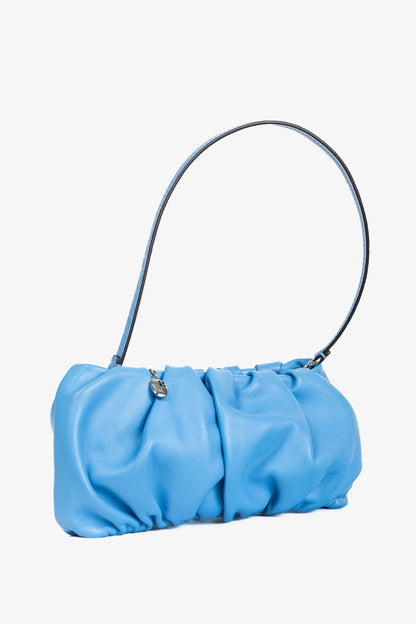 STAUD Bean Marine Ruched-Leather Convertible Mini Bag