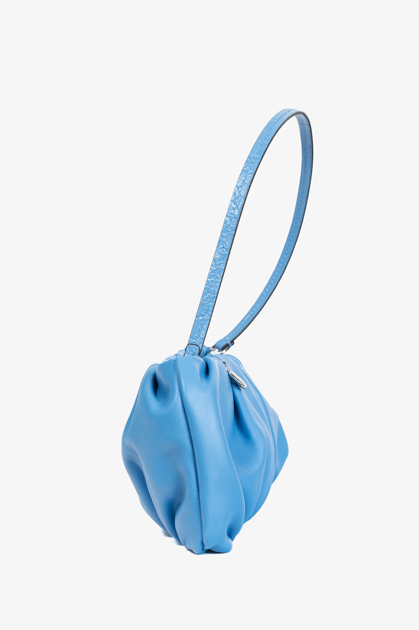 STAUD Bean Marine Ruched-Leather Convertible Mini Bag
