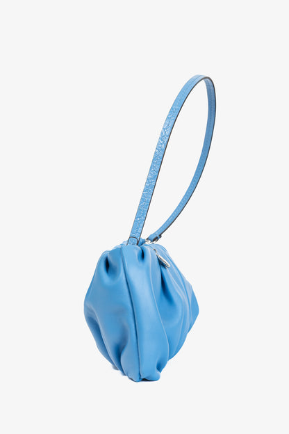 STAUD Bean Marine Ruched-Leather Convertible Mini Bag