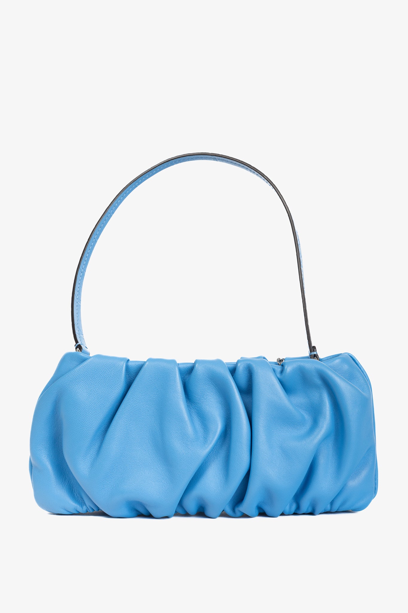 STAUD Bean Marine Ruched-Leather Convertible Mini Bag