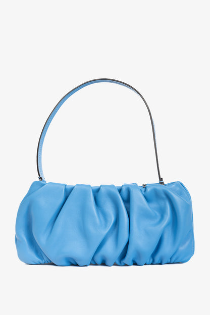 STAUD Bean Marine Ruched-Leather Convertible Mini Bag