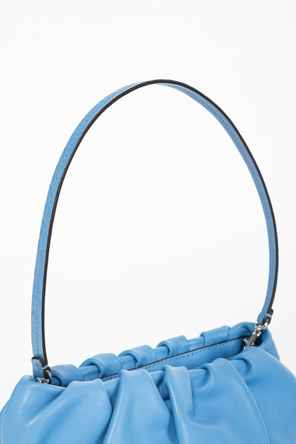 STAUD Bean Marine Ruched-Leather Convertible Mini Bag