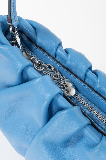 STAUD Bean Marine Ruched-Leather Convertible Mini Bag