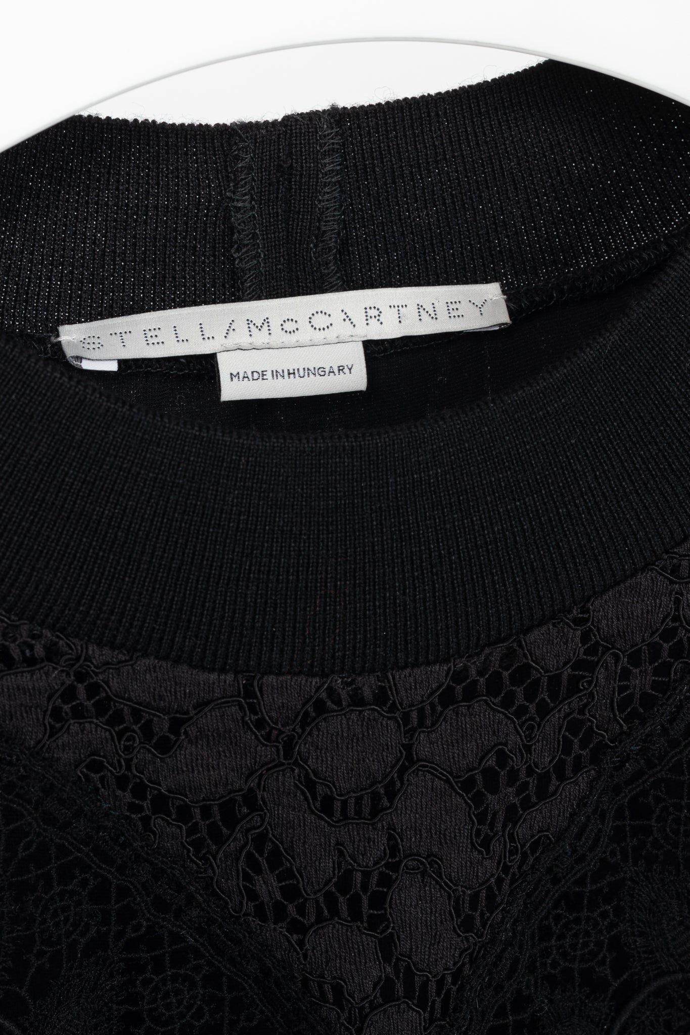 Stella McCartney Black Lace & Velvet Sweatshirt