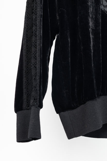 Stella McCartney Black Lace & Velvet Sweatshirt