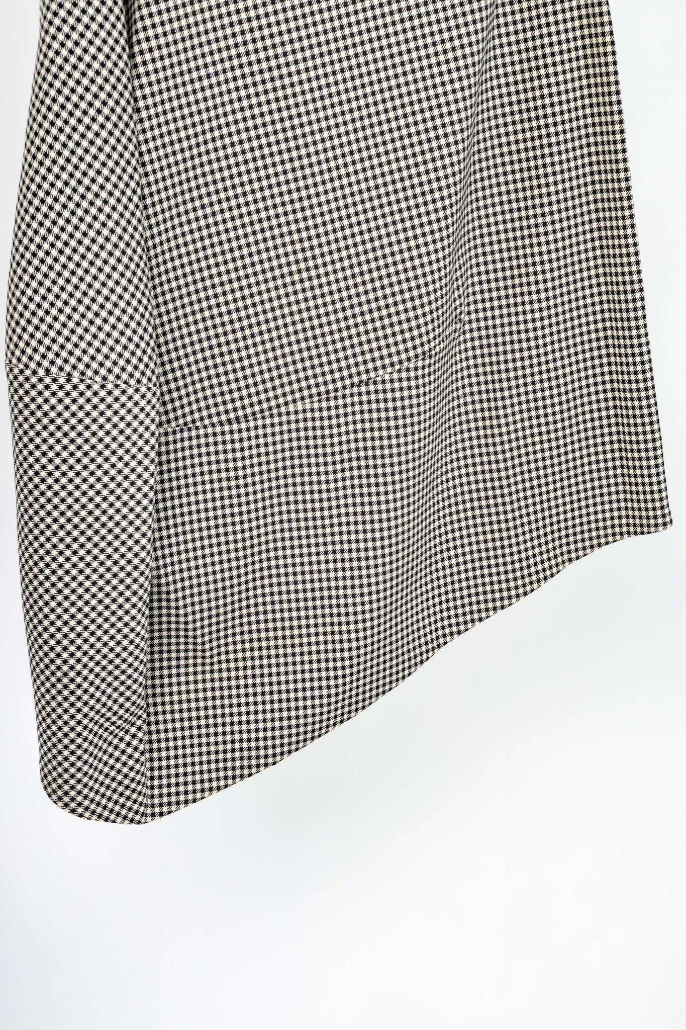 Stella McCartney PF14 Claudia White & Black Dogtooth Cotton-Blend Asymmetrical Skirt
