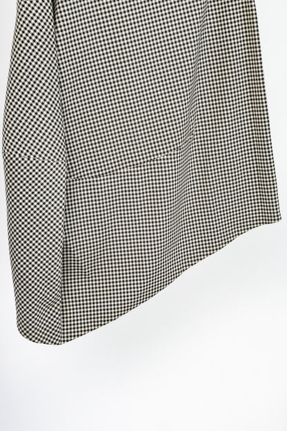 Stella McCartney PF14 Claudia White & Black Dogtooth Cotton-Blend Asymmetrical Skirt