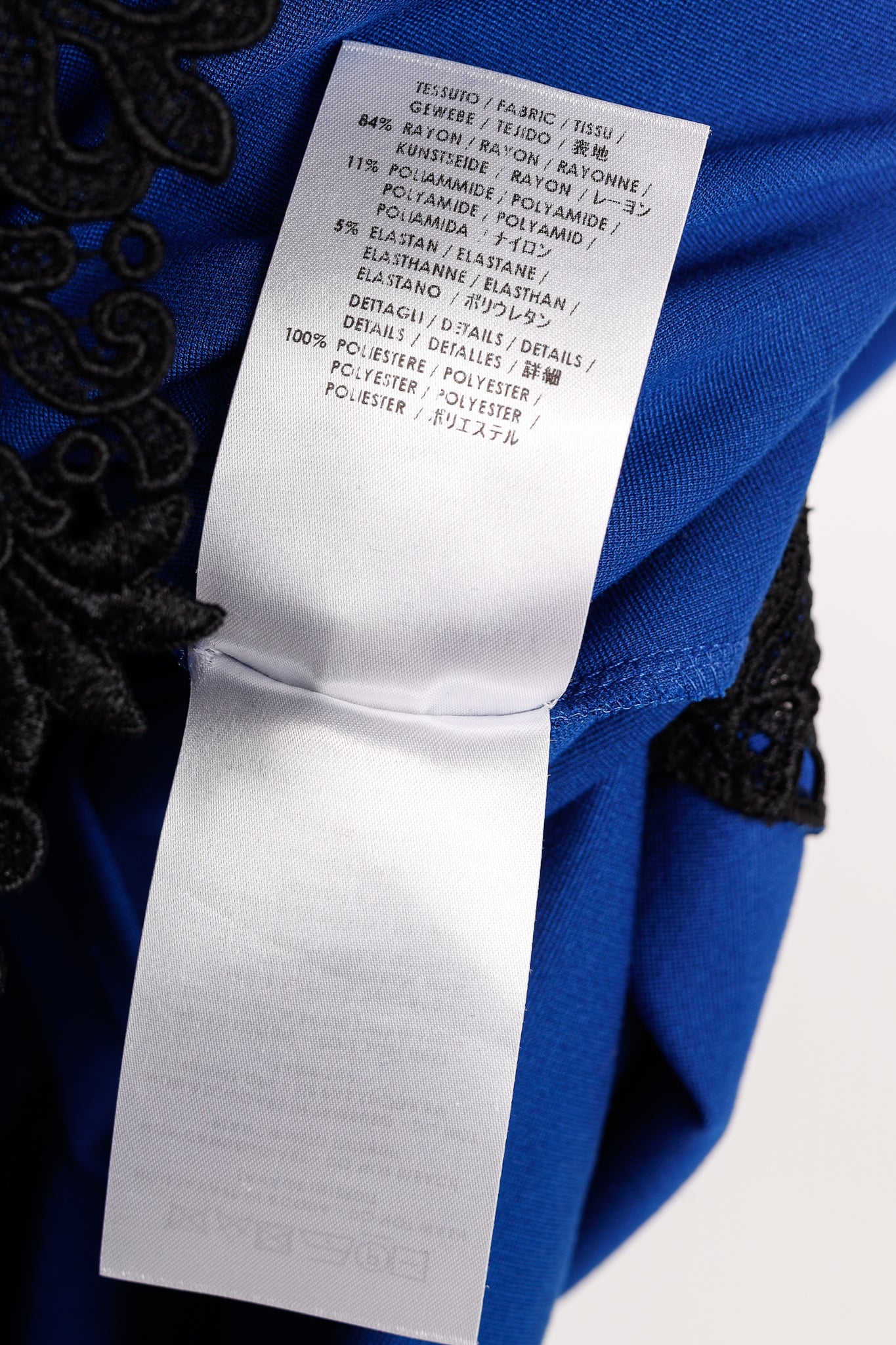 Stella McCartney Blue Jersey Lace-Hem Dress
