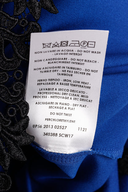 Stella McCartney Blue Jersey Lace-Hem Dress