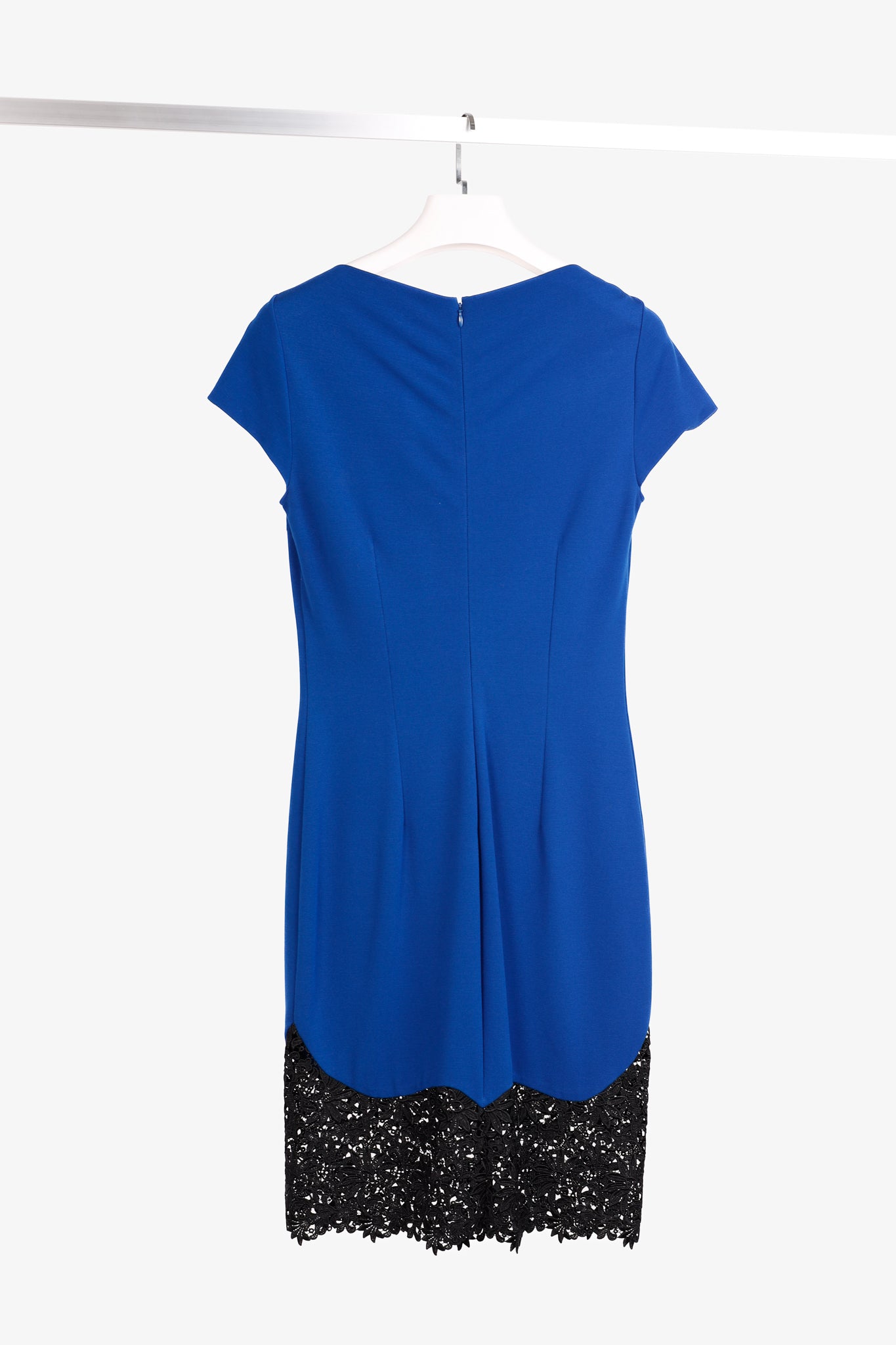 Stella McCartney Blue Jersey Lace-Hem Dress