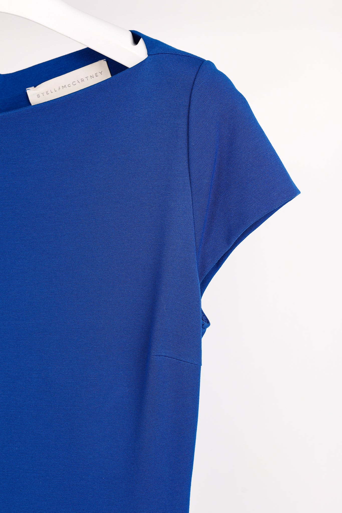 Stella McCartney Blue Jersey Lace-Hem Dress