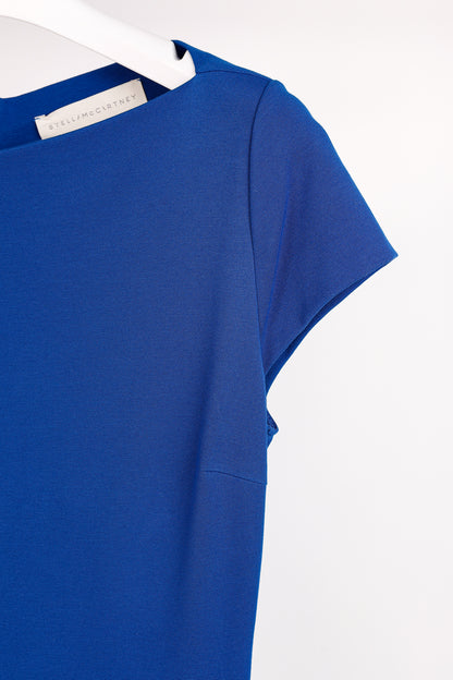 Stella McCartney Blue Jersey Lace-Hem Dress
