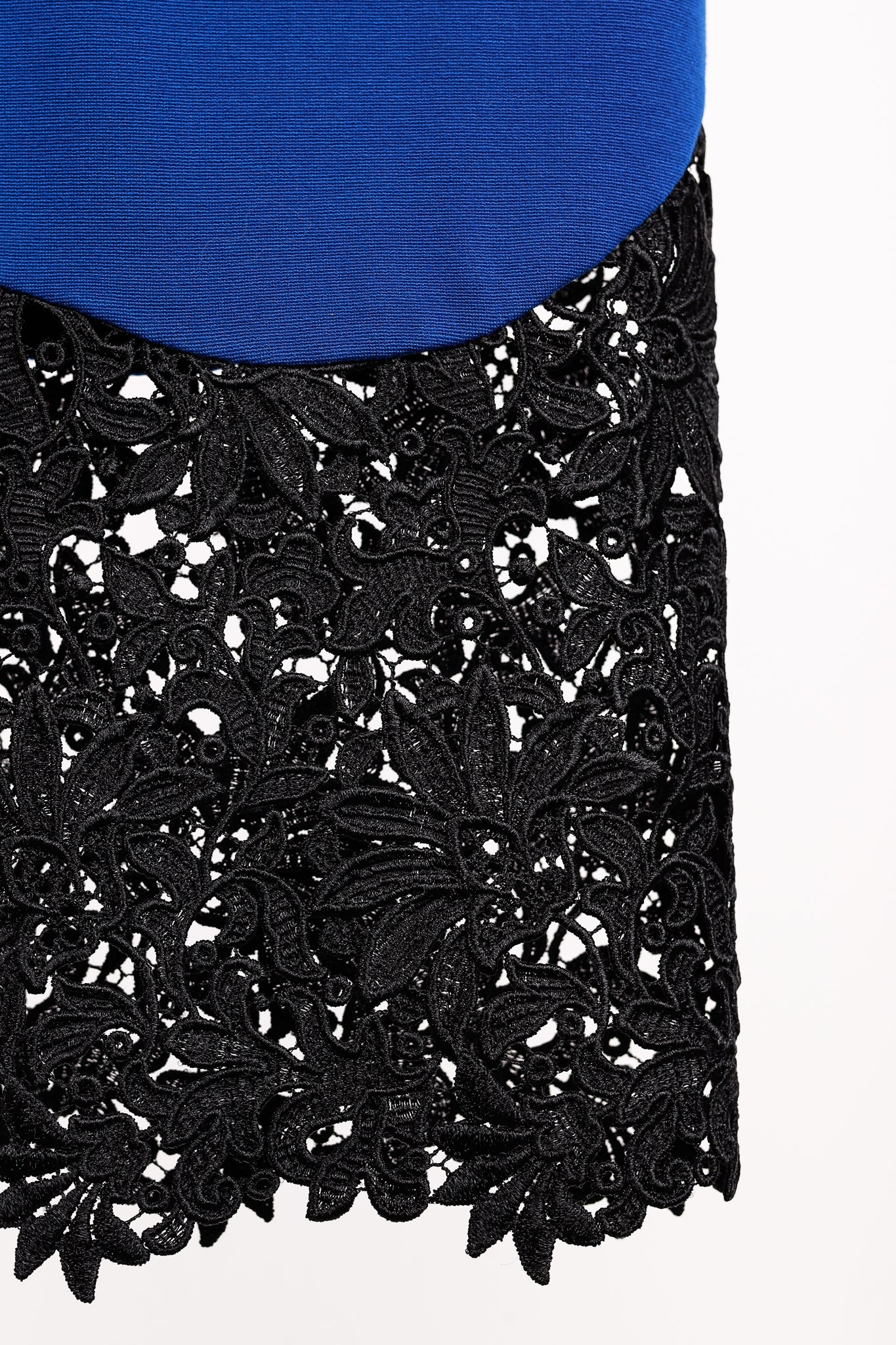 Stella McCartney Blue Jersey Lace-Hem Dress