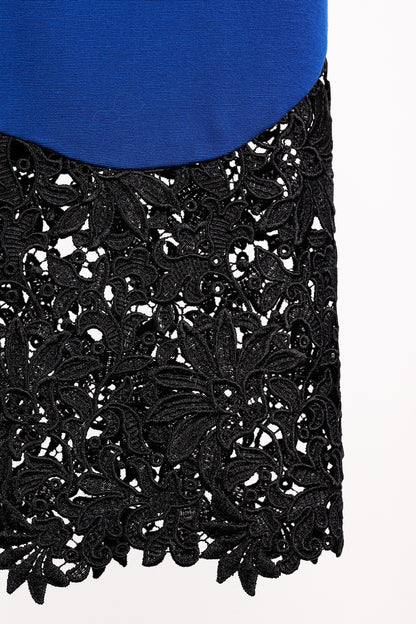 Stella McCartney Blue Jersey Lace-Hem Dress