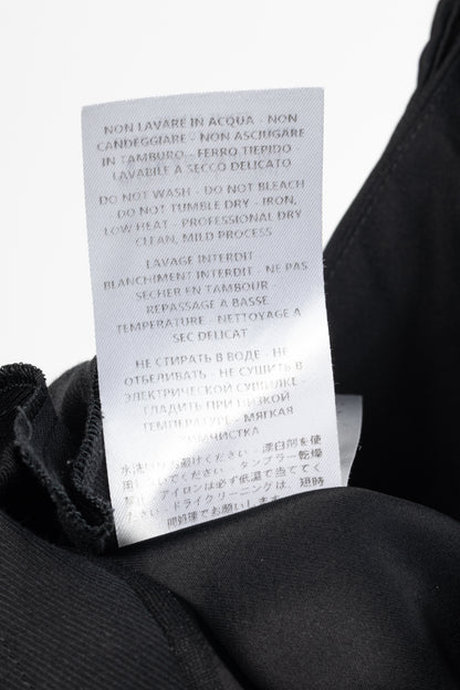 Stella McCartney PF15 Layton Black Satin Draped-Ruffle Trousers
