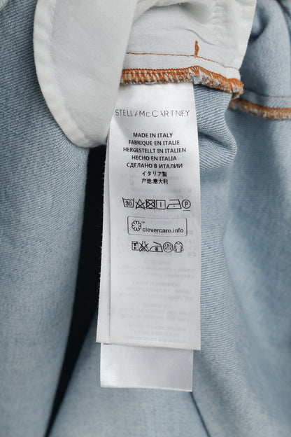 Stella McCartney Anne "Sun Faded Blue" Stretch-Denim Mini Dress