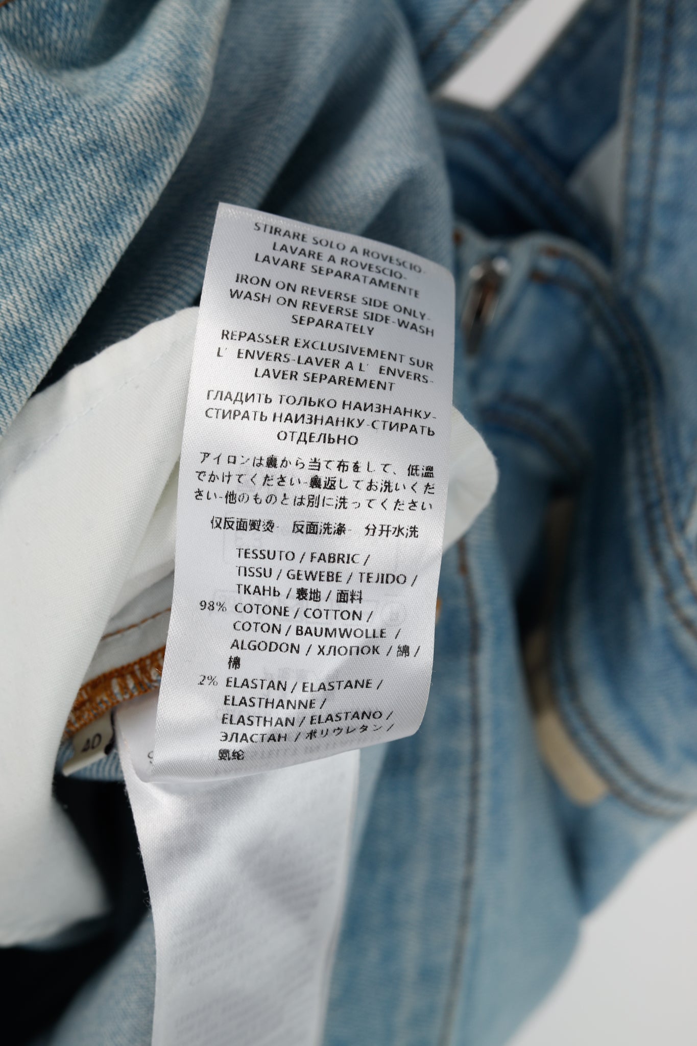 Stella McCartney Anne "Sun Faded Blue" Stretch-Denim Mini Dress